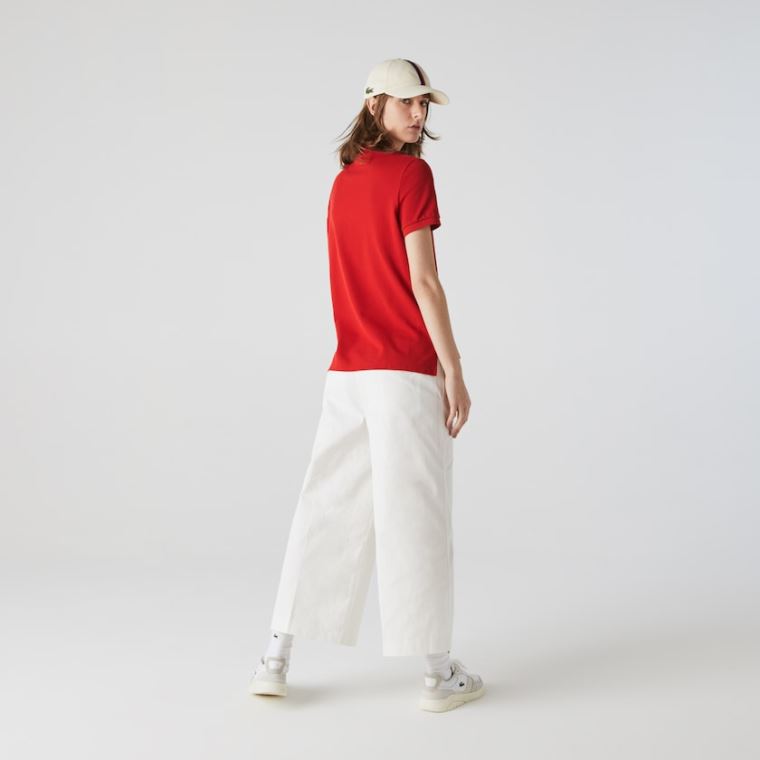 Lacoste Classic Fit Soft Pamut Petit Piqué Polo Piros | OsaJgHSZ