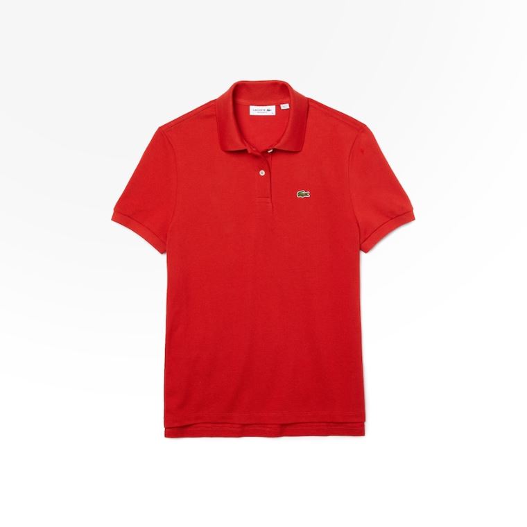 Lacoste Classic Fit Soft Pamut Petit Piqué Polo Piros | OsaJgHSZ