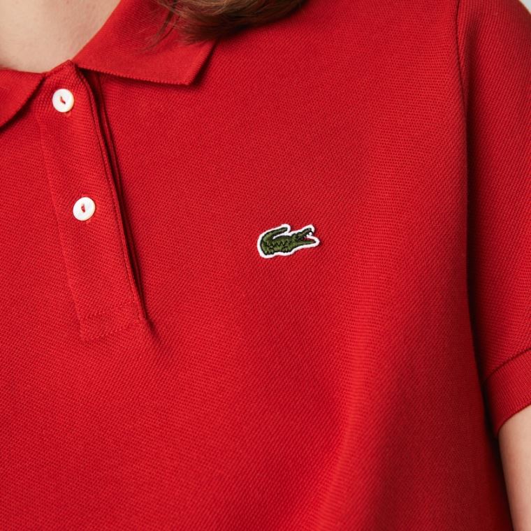 Lacoste Classic Fit Soft Pamut Petit Piqué Polo Piros | OsaJgHSZ