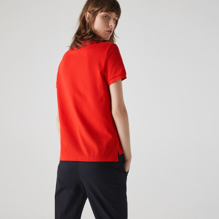 Lacoste Classic Fit Soft Pamut Petit Piqué Polo Piros | RFMlfg2g