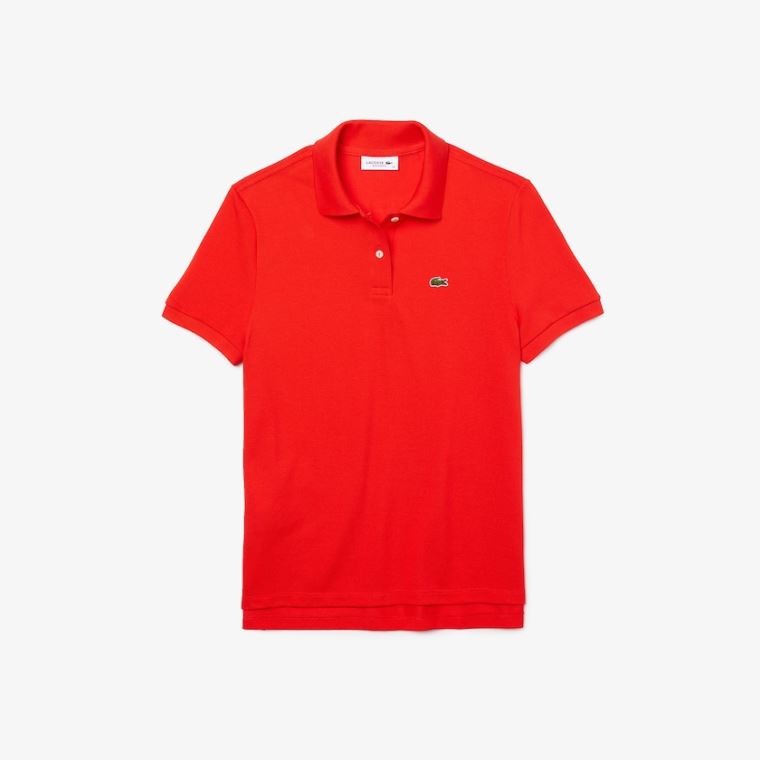 Lacoste Classic Fit Soft Pamut Petit Piqué Polo Piros | RFMlfg2g