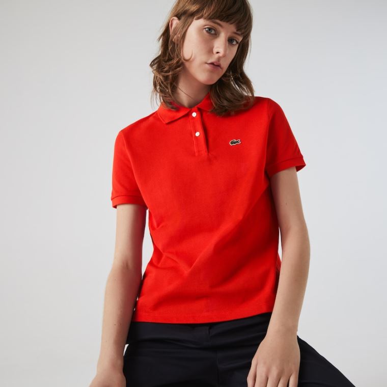 Lacoste Classic Fit Soft Pamut Petit Piqué Polo Piros | RFMlfg2g