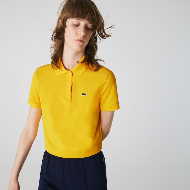 Lacoste Classic Fit Soft Pamut Petit Piqué Polo Sárga | co5aeUZO