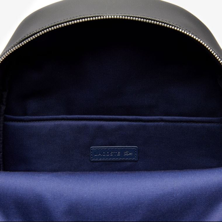 Lacoste Classic Petit Piqué Backpack Fekete | lBEhlKr1