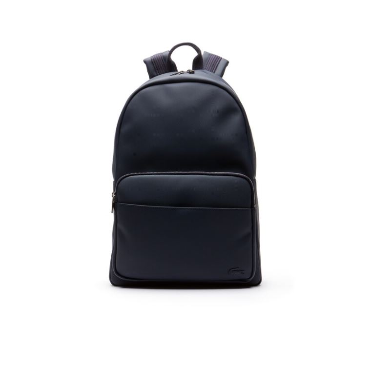 Lacoste Classic Petit Piqué Backpack Sötétkék | JgKZ5kor