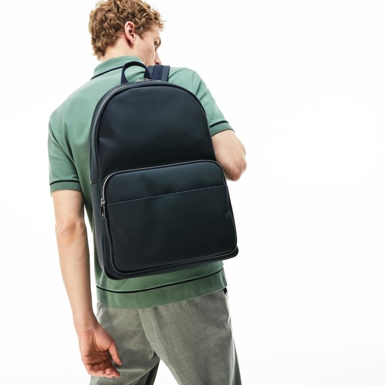 Lacoste Classic Petit Piqué Backpack Sötétkék | JgKZ5kor