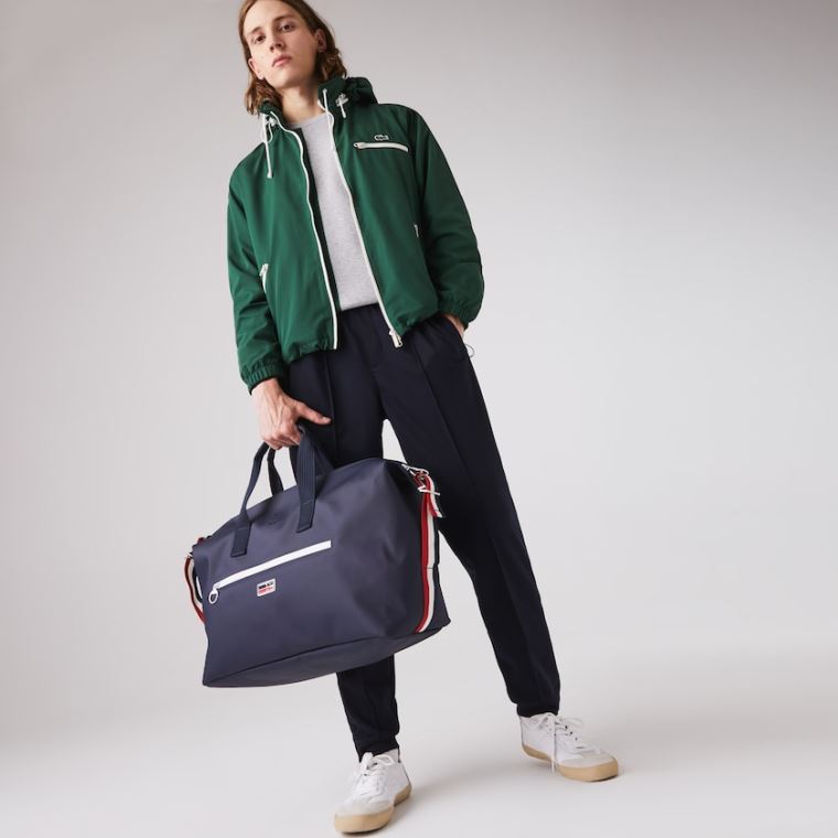 Lacoste Classic Tricolour Accents Weekender Bag Sötétkék Kék Fehér Piros | cJrOoNhy