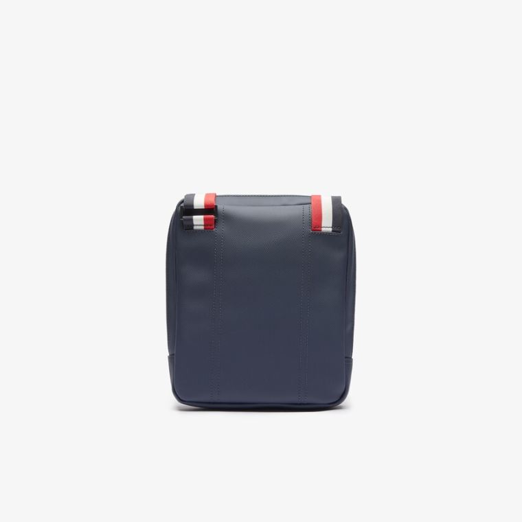 Lacoste Classic Tricolour Shoulder Pántos And Badge Crossbody Bag Sötétkék Kék Fehér Piros | Arrju5Hk