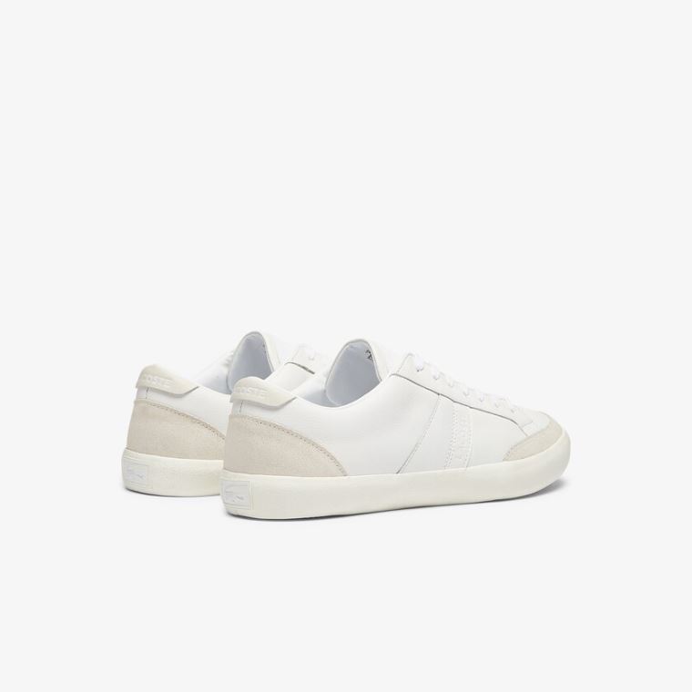 Lacoste Coupole Bőr and Velúr Sneakers Fehér Szürke | NP7JR6M0