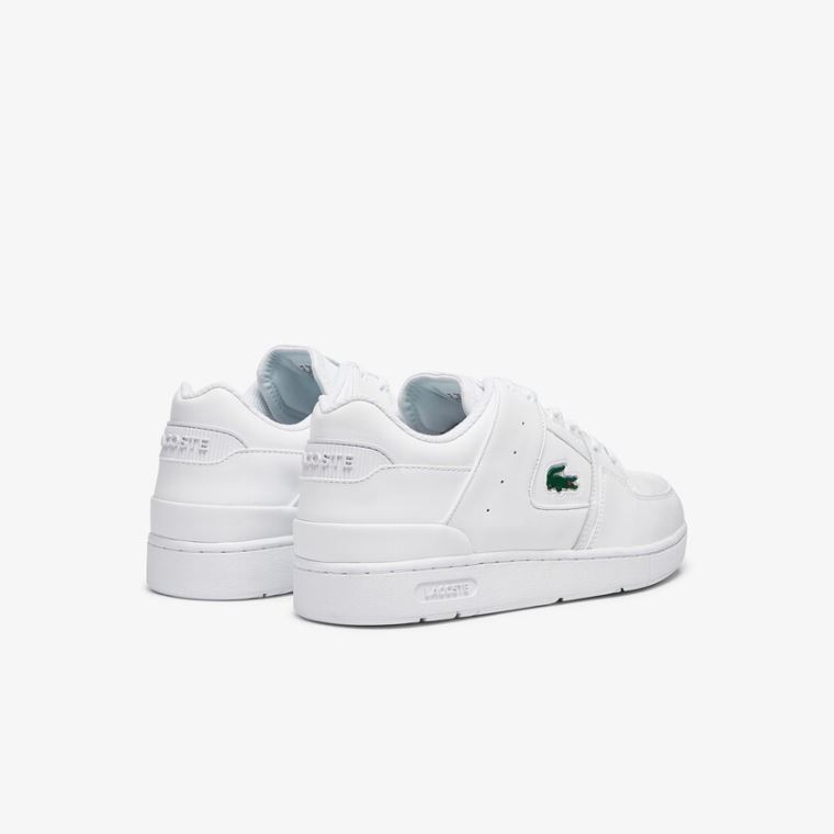 Lacoste Court Cage Bőr Sneakers Fehér | ZImW42Ec