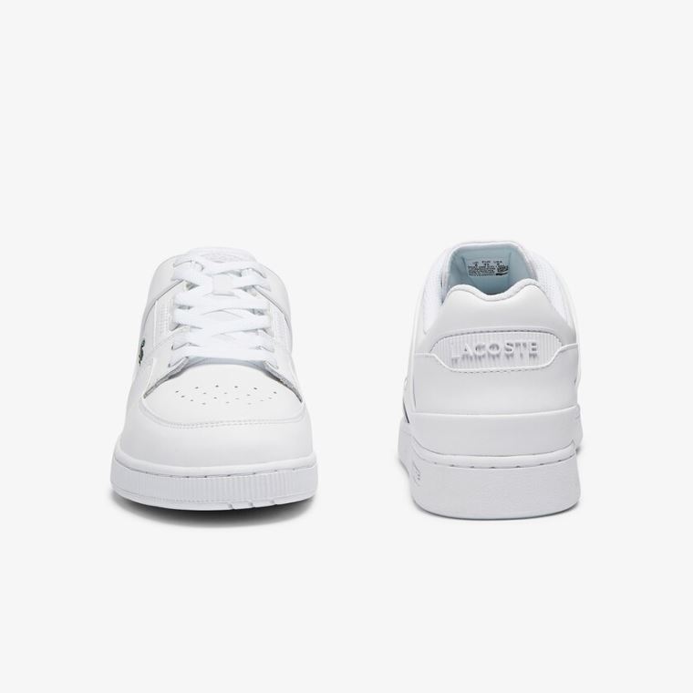 Lacoste Court Cage Bőr Sneakers Fehér | ZImW42Ec