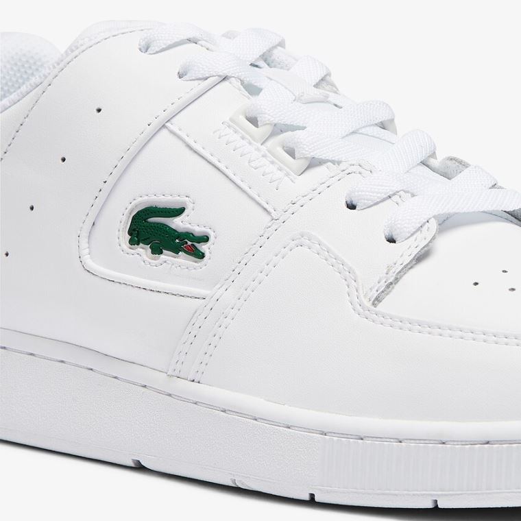 Lacoste Court Cage Bőr Sneakers Fehér | ZImW42Ec