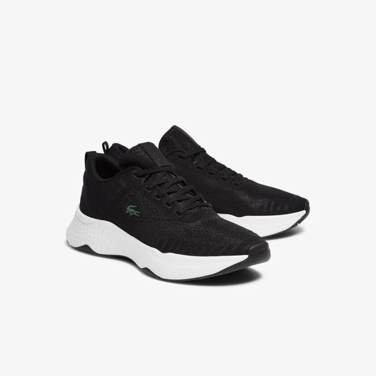 Lacoste Court-Drive Fly Textil Sneakers Fekete Fehér | v11ZG0pg