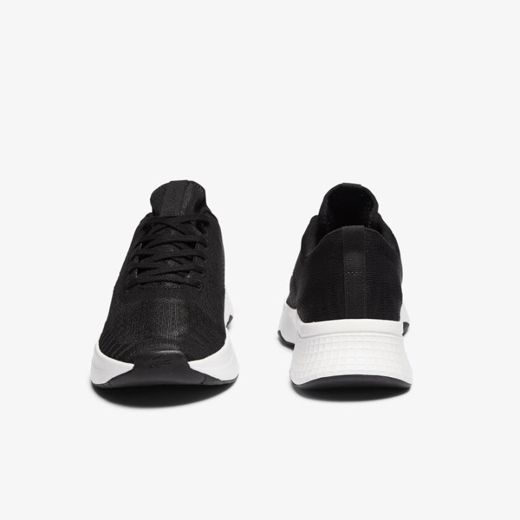 Lacoste Court-Drive Fly Textil Sneakers Fekete Fehér | v11ZG0pg