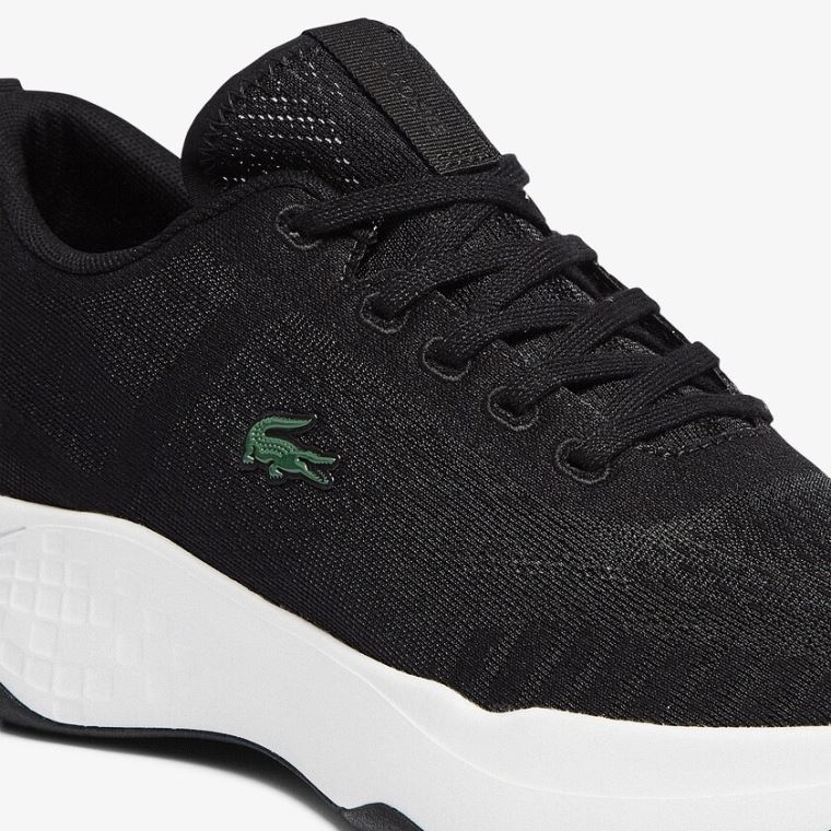 Lacoste Court-Drive Fly Textil Sneakers Fekete Fehér | v11ZG0pg