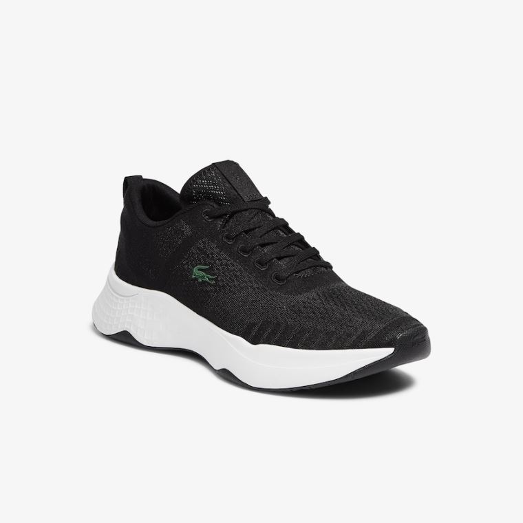 Lacoste Court-Drive Fly Textil Sneakers Fekete Fehér | v11ZG0pg