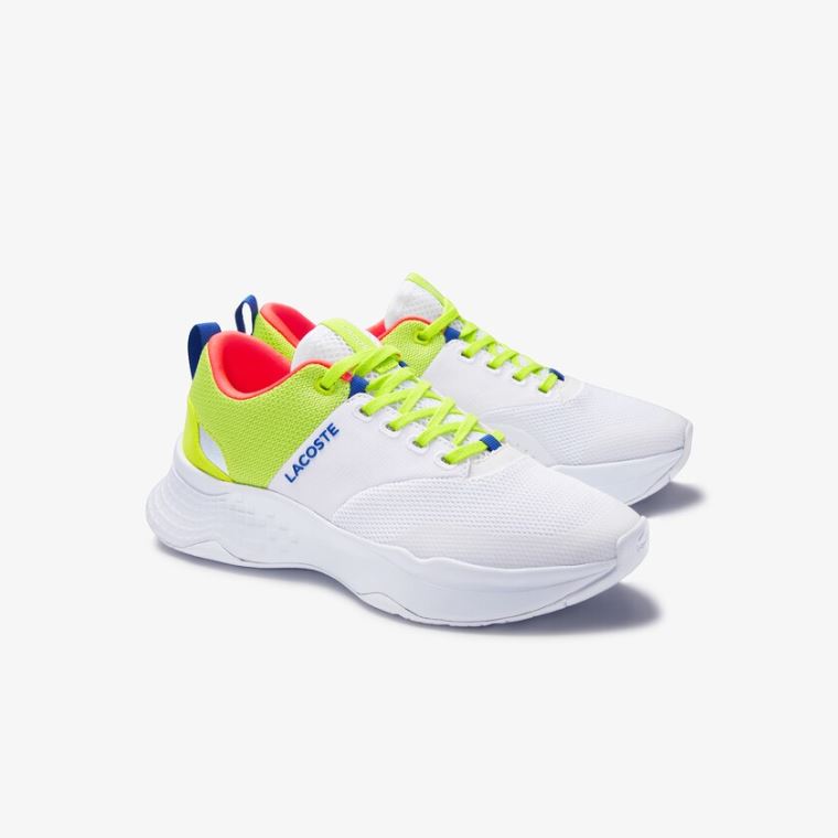 Lacoste Court-Drive Plus Textil Sneakers Fehér Világos Zöld | 6pDBiAd0