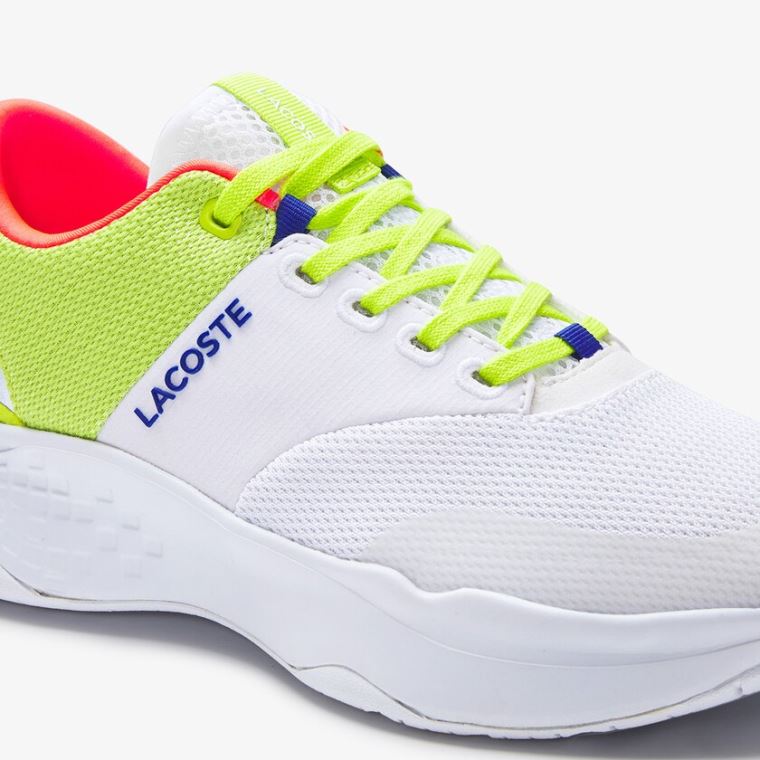 Lacoste Court-Drive Plus Textil Sneakers Fehér Világos Zöld | 6pDBiAd0