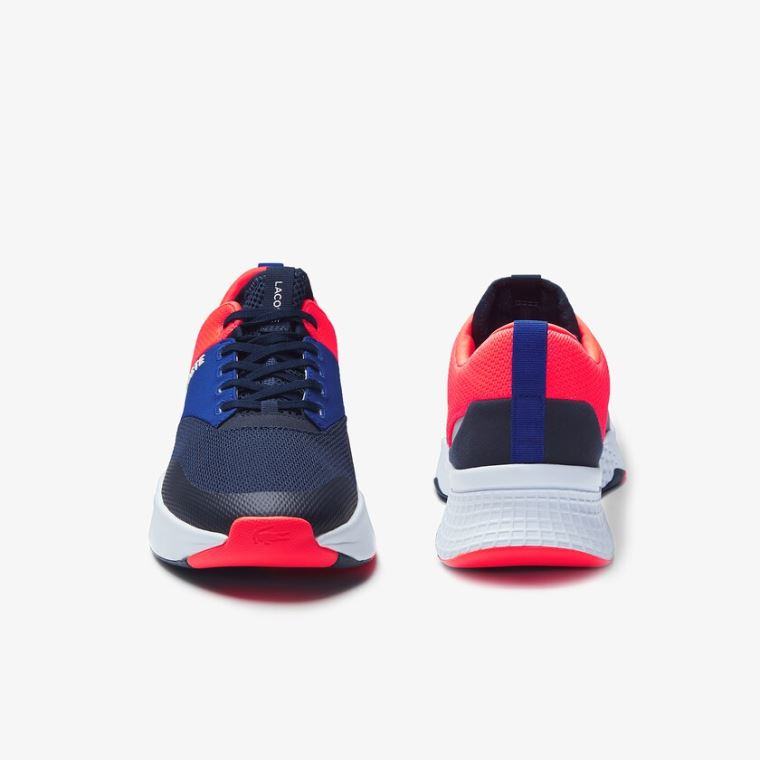 Lacoste Court-Drive Plus Textil Sneakers Sötétkék Rózsaszín | E9BpAb6C