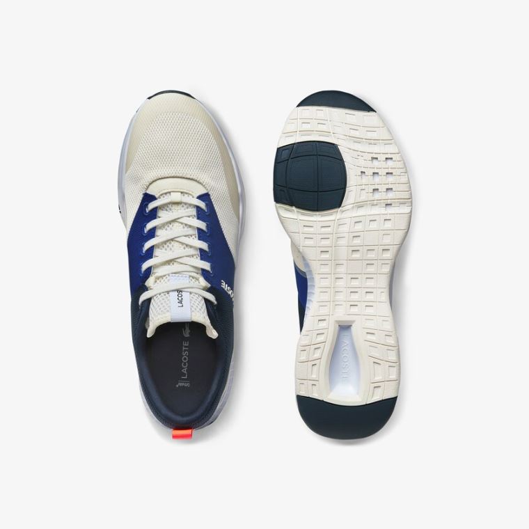 Lacoste Court-Drive Plus Textil Sneakers Fehér Sötétkék | piMeE6ig