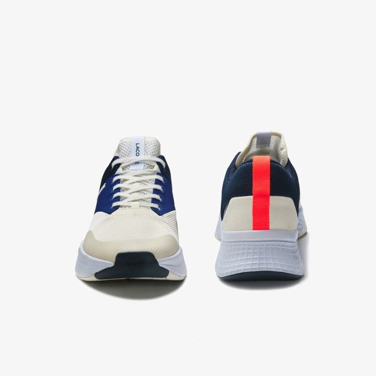 Lacoste Court-Drive Plus Textil Sneakers Fehér Sötétkék | piMeE6ig