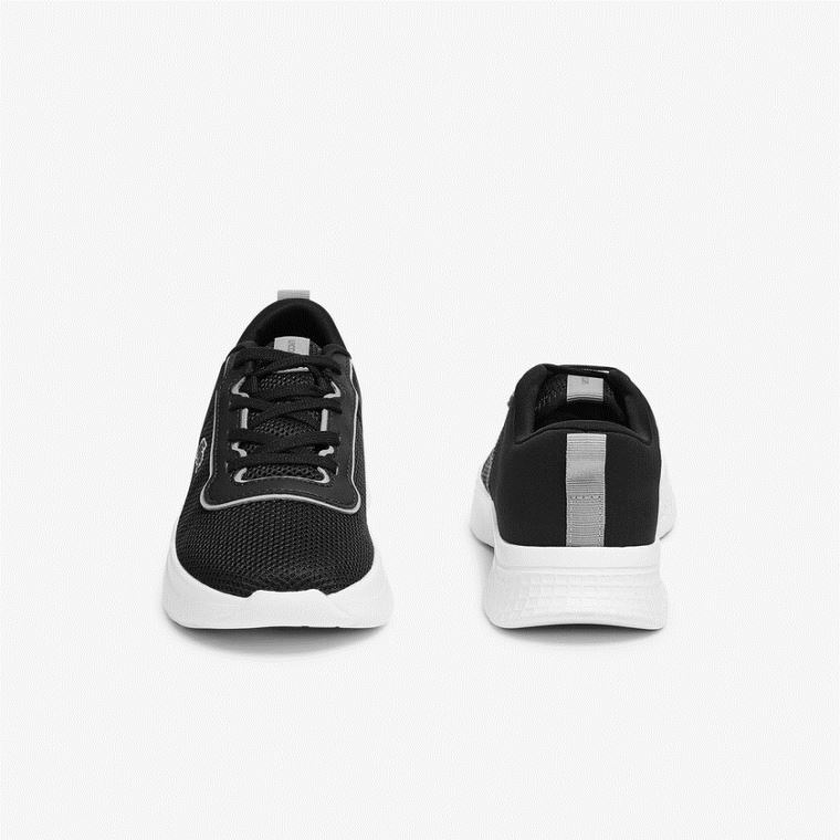 Lacoste Court-Drive Textil Air Mesh Sneakers Fekete Szürke | Z06SIDnP