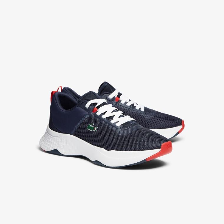 Lacoste Court-Drive Textil Sneakers Sötétkék Fehér | JMiGOL5Z