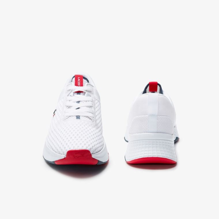 Lacoste Court-Drive Textured Textil Sneakers Fehér Bézs | 8elKoVNT