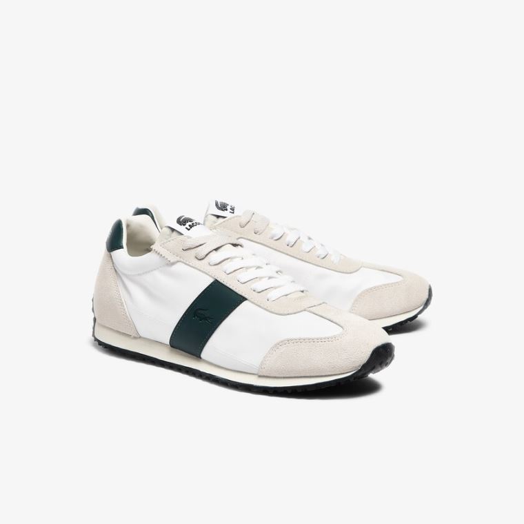 Lacoste Court Pace Textil Sneakers Bézs Zöld | qsIo7ckQ