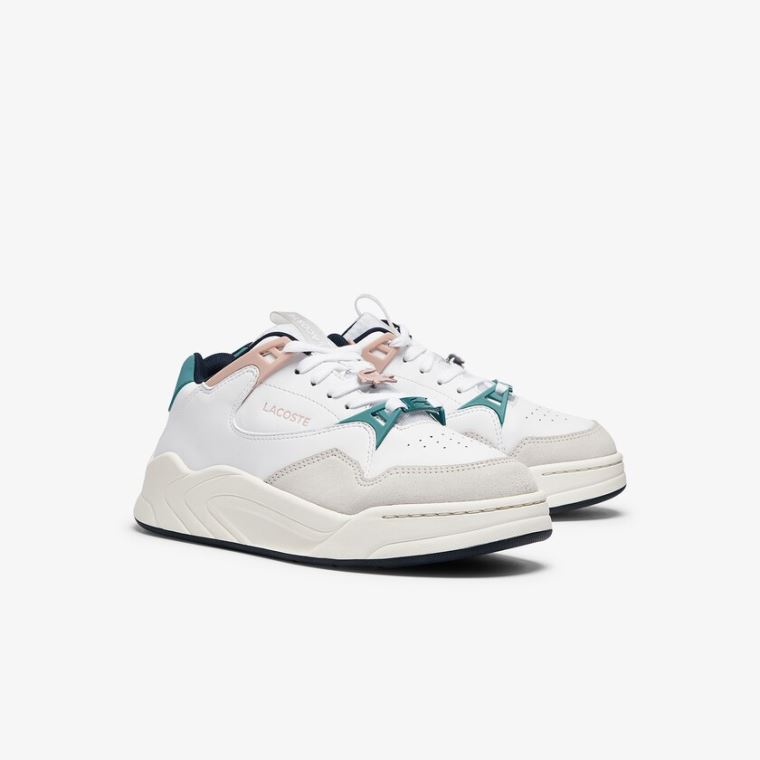 Lacoste Court Slam Szintetikus and Bőr Sneakers Fehér Rózsaszín | HbyeuCBK