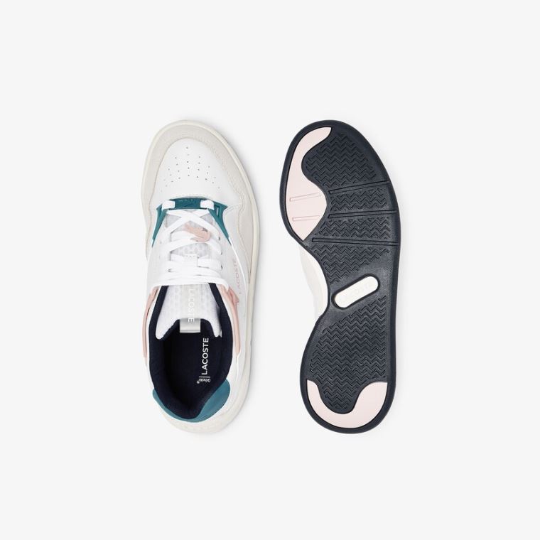 Lacoste Court Slam Szintetikus and Bőr Sneakers Fehér Rózsaszín | HbyeuCBK