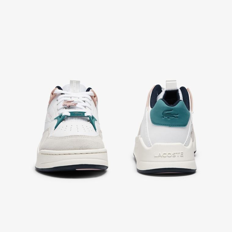 Lacoste Court Slam Szintetikus and Bőr Sneakers Fehér Rózsaszín | HbyeuCBK