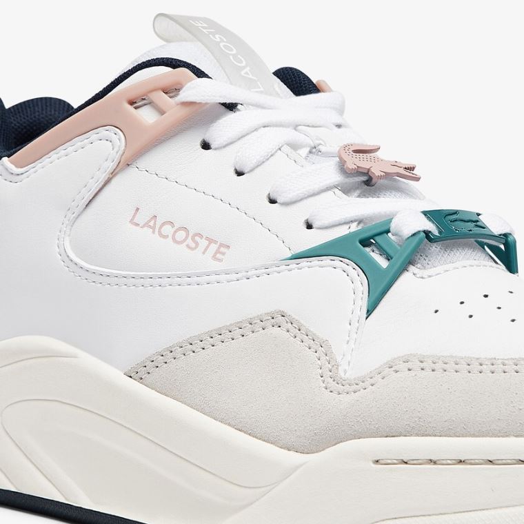 Lacoste Court Slam Szintetikus and Bőr Sneakers Fehér Rózsaszín | HbyeuCBK