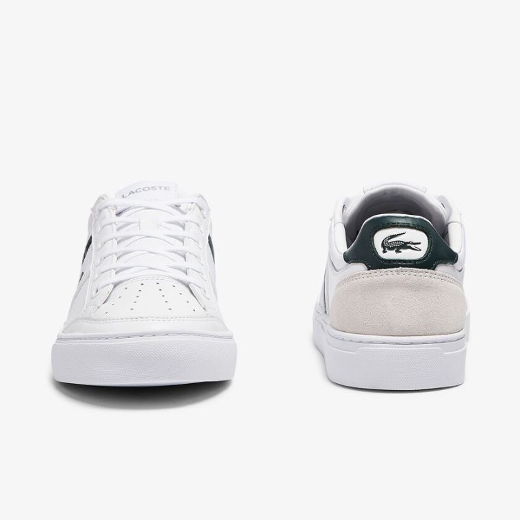 Lacoste Courtline Bőr and Textil Sneakers Fehér | be08tXQQ