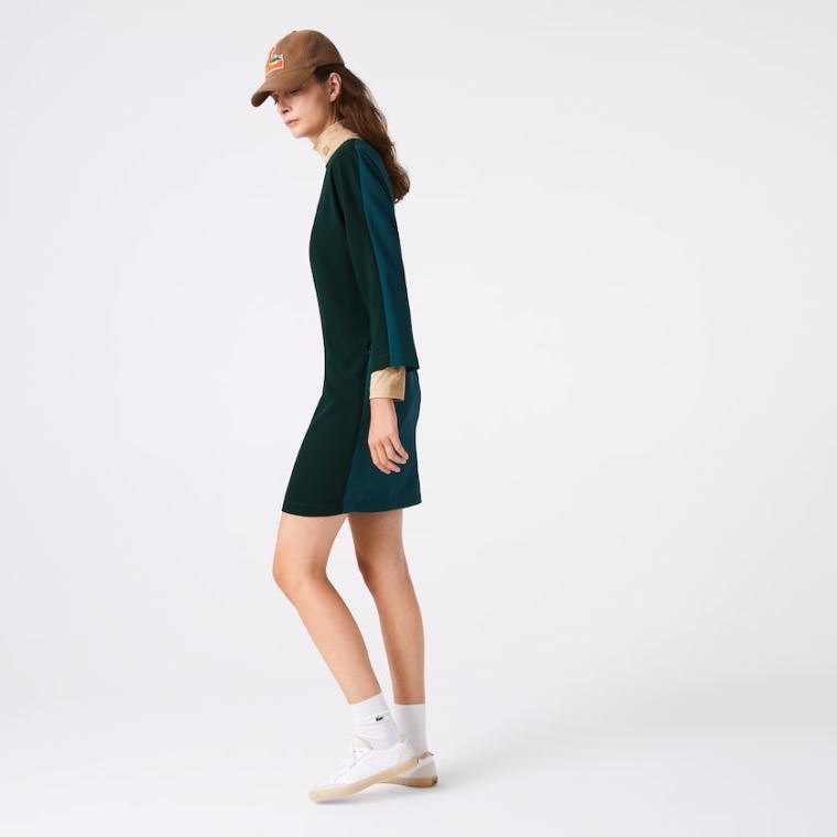 Lacoste Crew Neck Flowy Ruha Zöld | HvhI0w5D