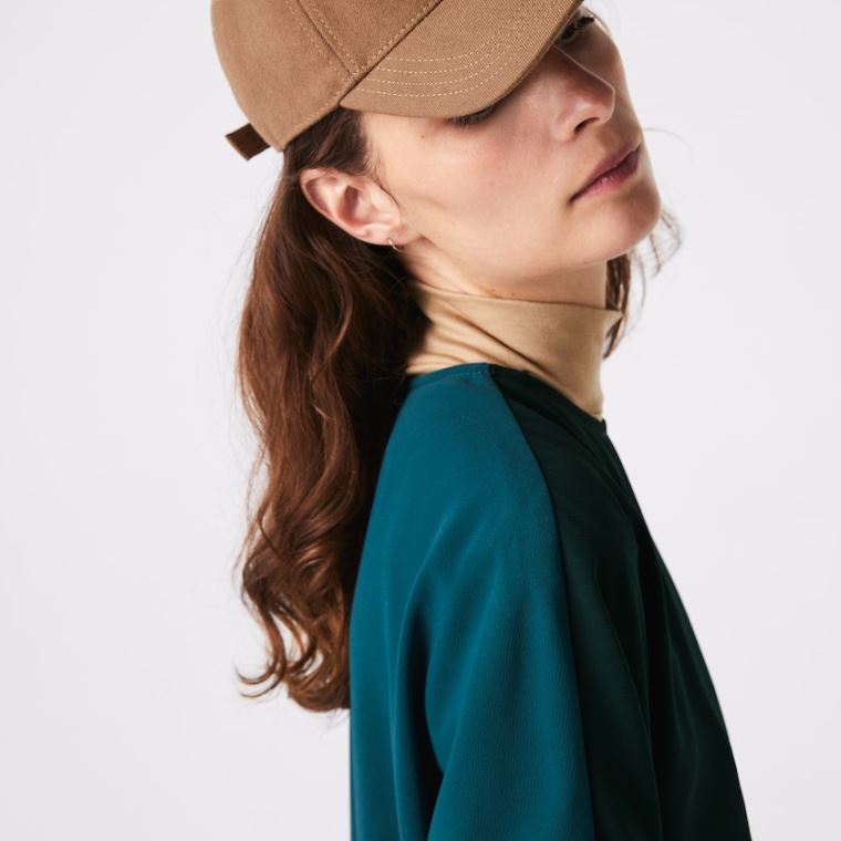 Lacoste Crew Neck Flowy Ruha Zöld | HvhI0w5D