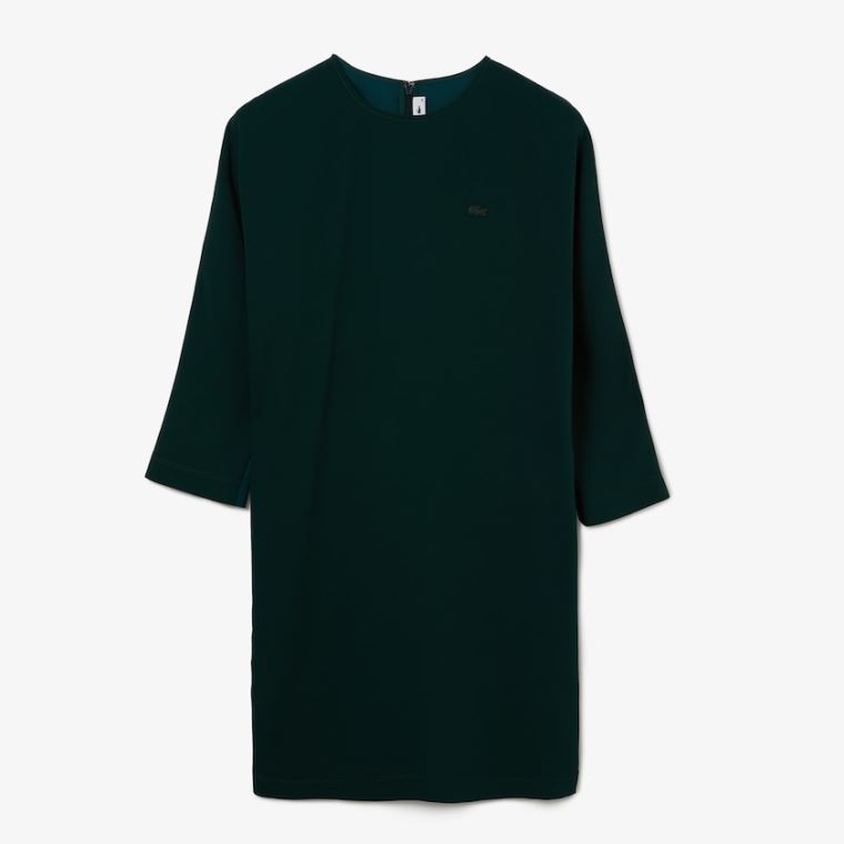 Lacoste Crew Neck Flowy Ruha Zöld | HvhI0w5D