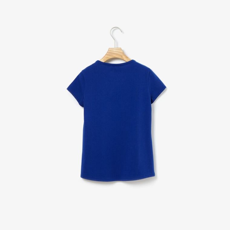 Lacoste Crew Neck Jersey T-shirt Sötétkék Kék | 6luneXVl