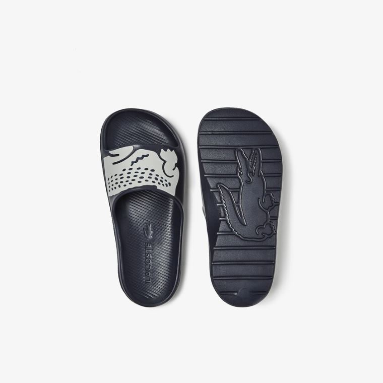 Lacoste Croco 2.0 Szintetikus Print Slides Sötétkék Fehér | 2RwhJGek