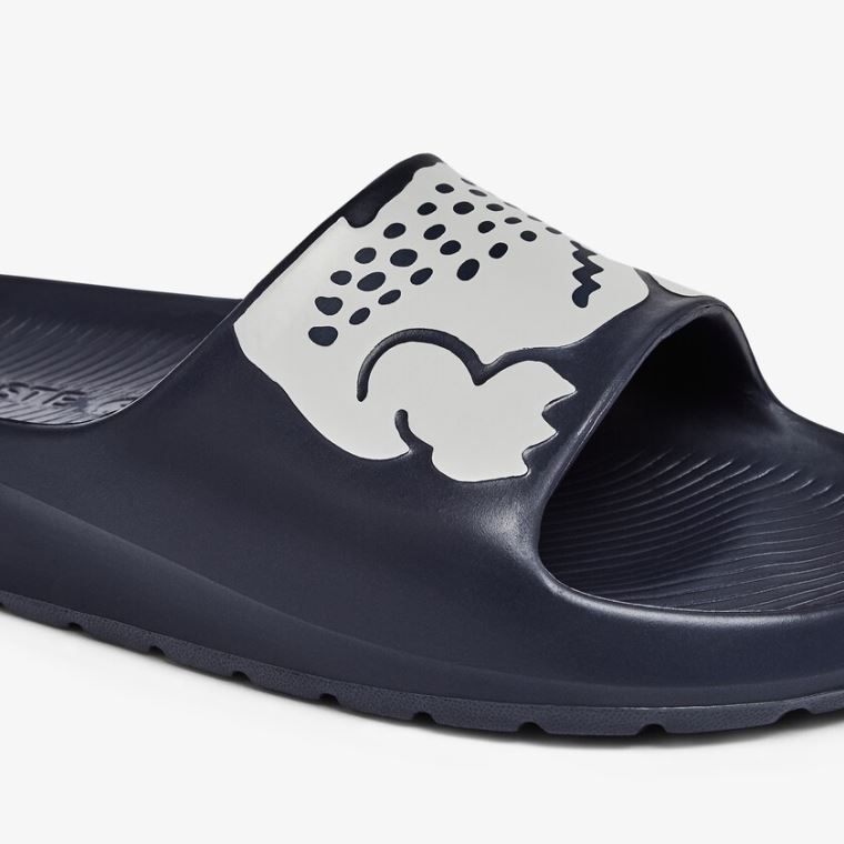 Lacoste Croco 2.0 Szintetikus Print Slides Sötétkék Fehér | 2RwhJGek