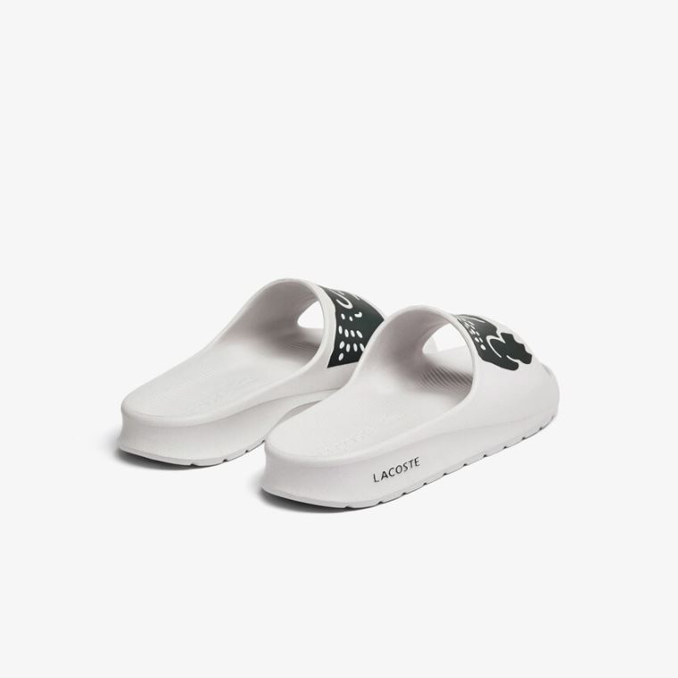 Lacoste Croco 2.0 Szintetikus Print Slides Fehér | vyccDM3E