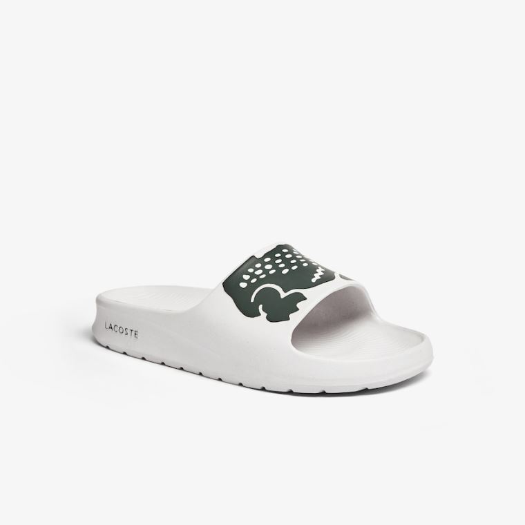 Lacoste Croco 2.0 Szintetikus Print Slides Fehér | vyccDM3E