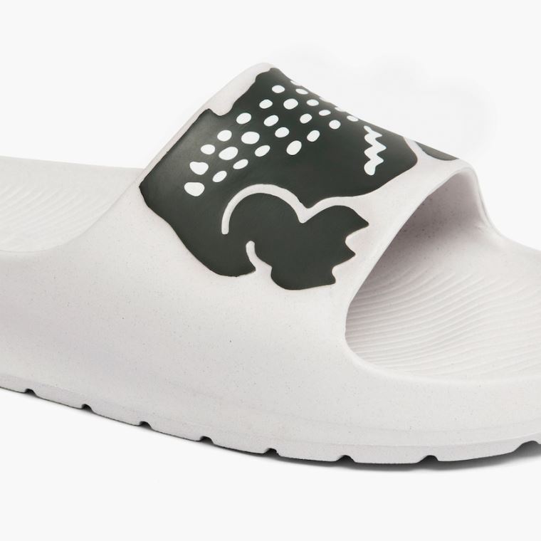 Lacoste Croco 2.0 Szintetikus Slides Fehér Sötétzöld | uDzx89HH