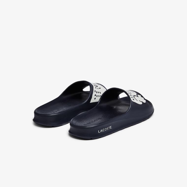 Lacoste Croco 2.0 Szintetikus Slides Sötétkék Fehér | sPkO6mmY