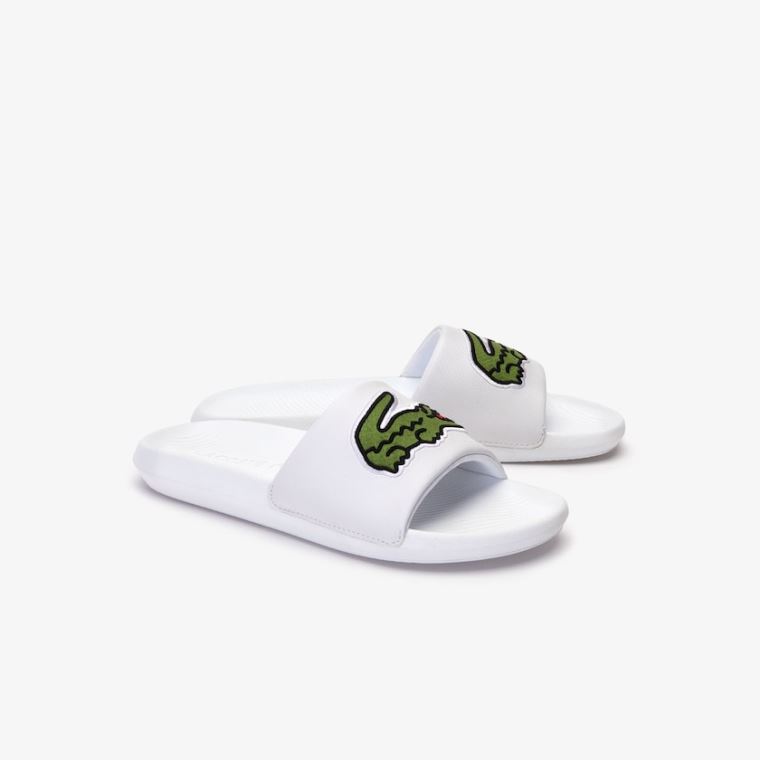 Lacoste Croco Szintetikus Slides Fehér Zöld | 1v8IsY1H