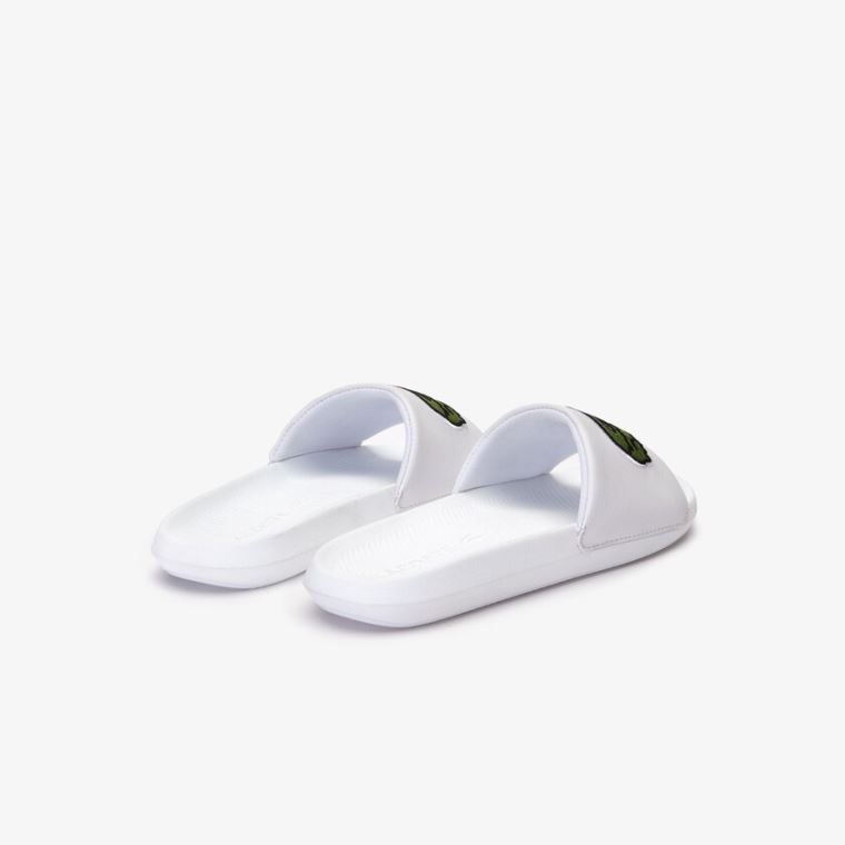 Lacoste Croco Szintetikus Slides Fehér Zöld | 1v8IsY1H