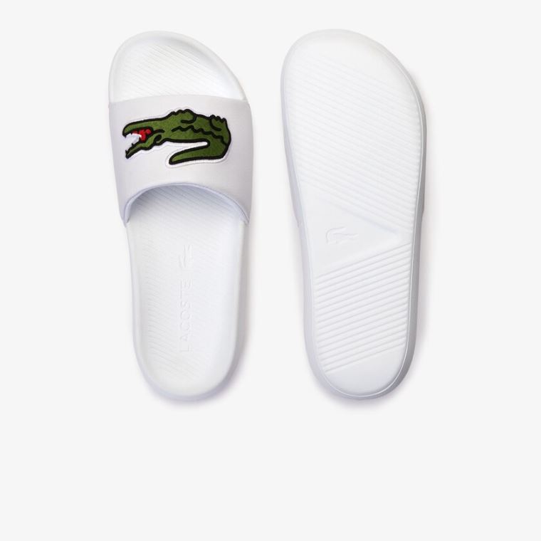 Lacoste Croco Szintetikus Slides Fehér Zöld | 1v8IsY1H