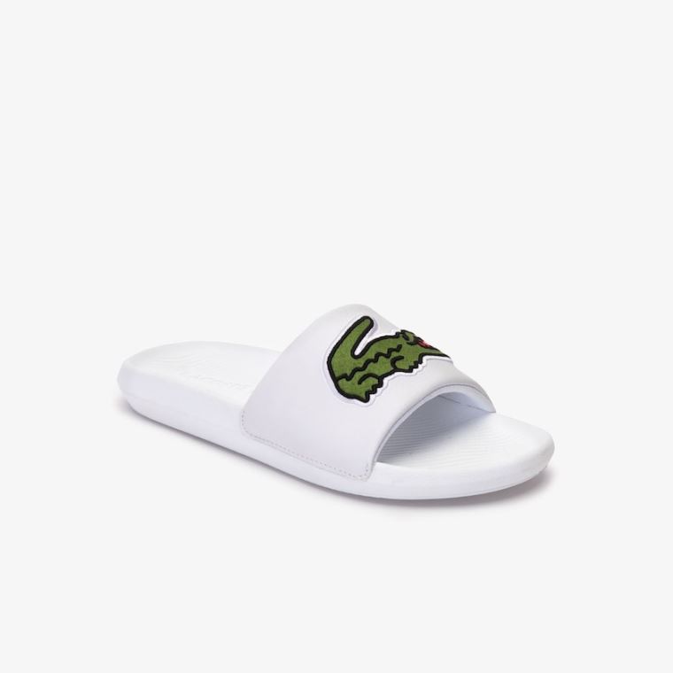 Lacoste Croco Szintetikus Slides Fehér Zöld | 1v8IsY1H