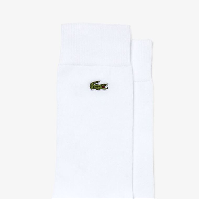 Lacoste Embroidered Crocodile Pamut Blend Socks Fehér | 15t1JeM3