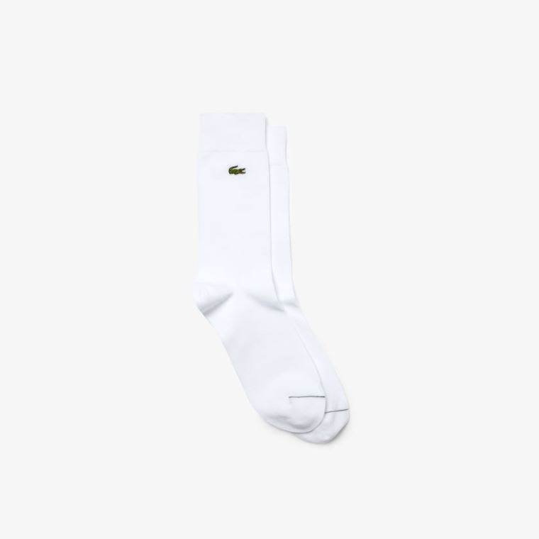 Lacoste Embroidered Crocodile Pamut Blend Socks Fehér | 15t1JeM3